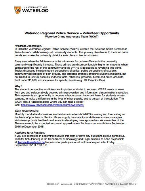 Legal Studies Society Page 2 University of Waterloo